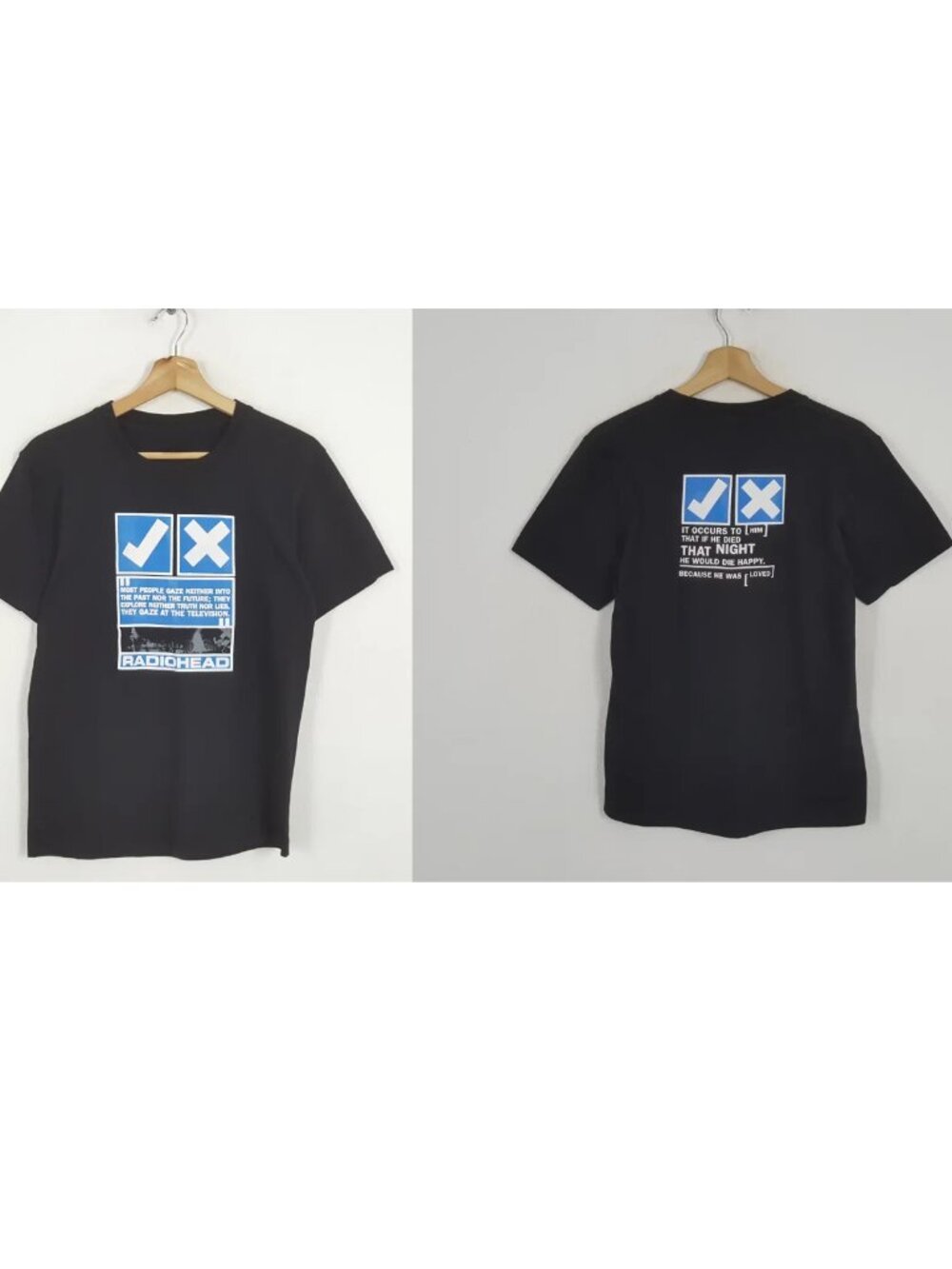 Radiohead T-Shirt Tour British Rock Band Graphic Tee